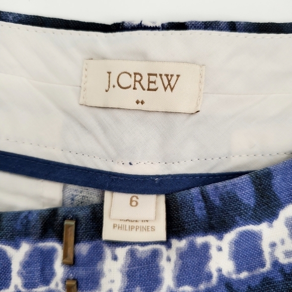 J.Crew Factory Women's Tie Dye Linen Cotton Blend Casual Shorts - Picture 5 of 7